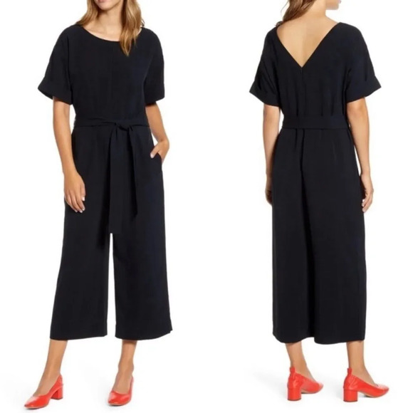 Everlane Japanese GoWeave Short Sleeve Jumpsuit - Picture 1 of 11